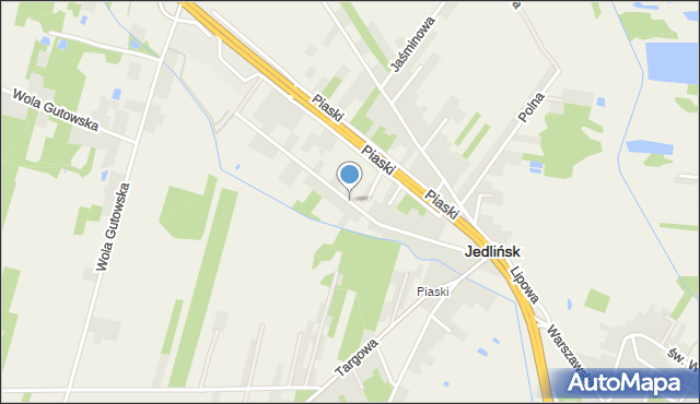 Jedlińsk, Piaskowa, mapa Jedlińsk