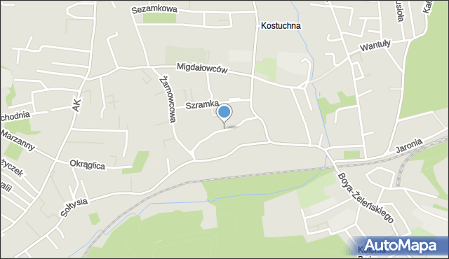 Katowice, Pierwiosnków, mapa Katowic