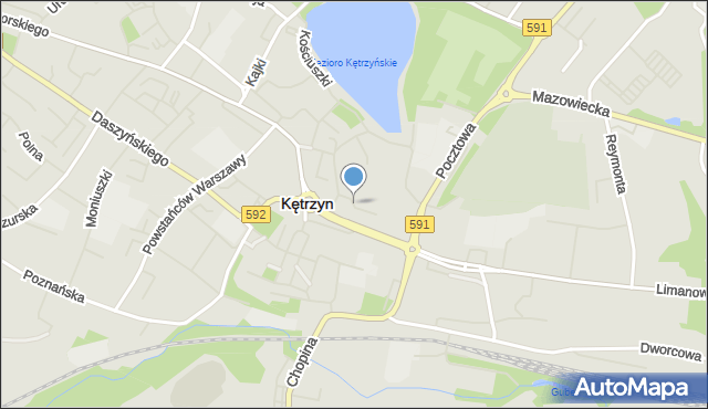 Kętrzyn, Piwna, mapa Kętrzyn