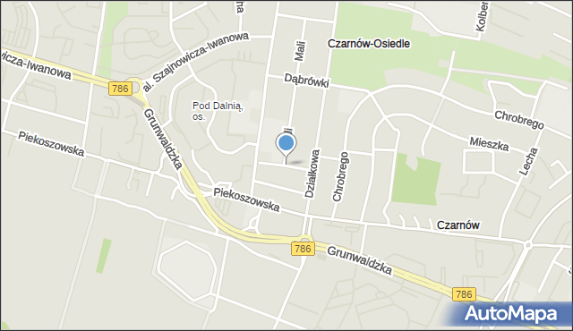 Kielce, Piastowska, mapa Kielc