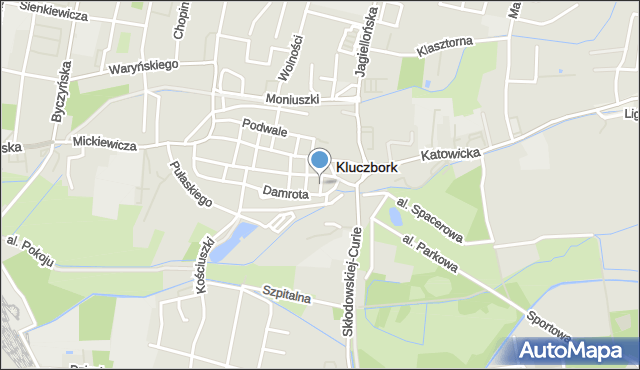 Kluczbork, Piekarska, mapa Kluczbork