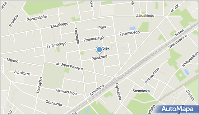 Kobyłka, Piaskowa, mapa Kobyłka