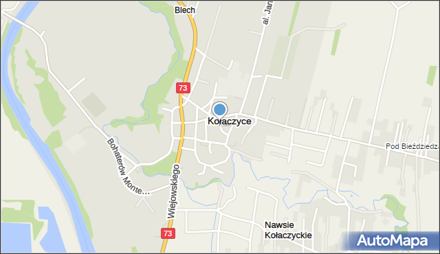 Kołaczyce, Piekarska, mapa Kołaczyce