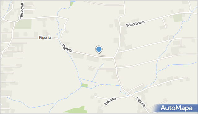 Korczyna powiat krośnieński, Pigonia Stanisława, mapa Korczyna powiat krośnieński