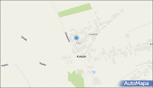 Kotulin gmina Toszek, Piaskowa, mapa Kotulin gmina Toszek