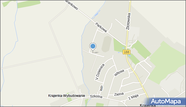 Krajenka, Piłkarska, mapa Krajenka