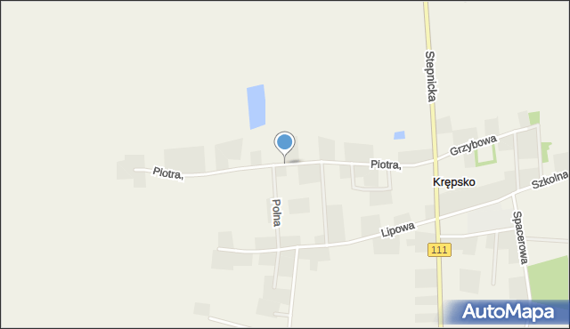 Krępsko gmina Goleniów, Piotra, Pawła, mapa Krępsko gmina Goleniów