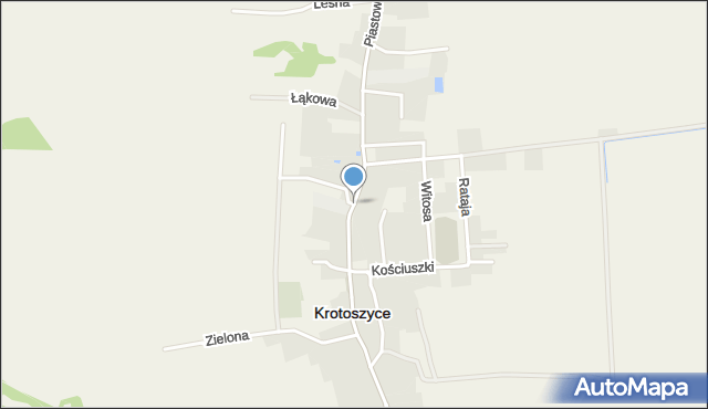 Krotoszyce, Piastowska, mapa Krotoszyce
