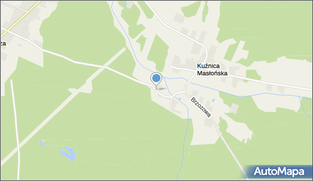 Kuźnica Masłońska, Piaskowa, mapa Kuźnica Masłońska