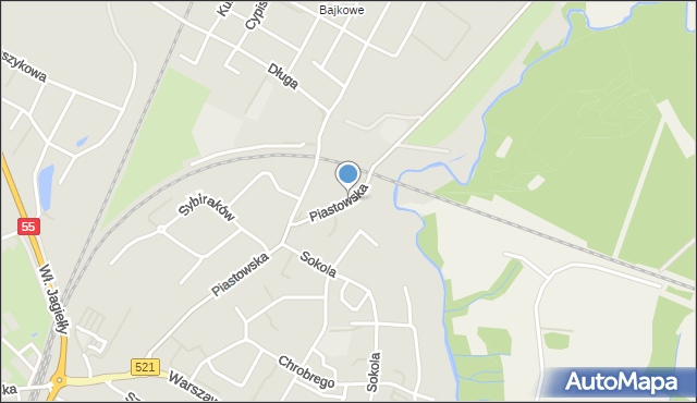 Kwidzyn, Piastowska, mapa Kwidzyn