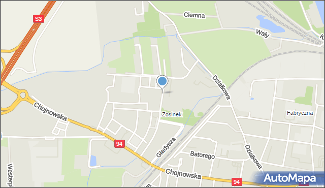 Legnica, Pińska, mapa Legnicy