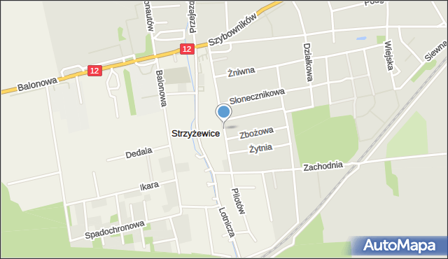 Leszno, Pilotów, mapa Leszno