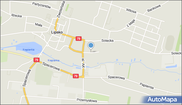 Lipsko, Pileckiego Witolda, rtm., mapa Lipsko