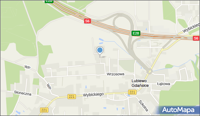 Lublewo Gdańskie, Pięciu Stawów, mapa Lublewo Gdańskie