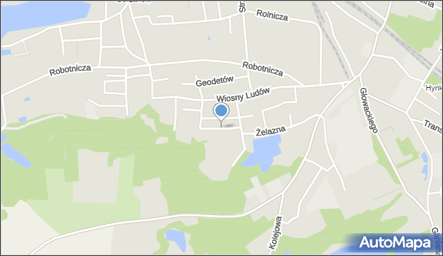 Lubsko, Piwna, mapa Lubsko