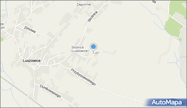 Luszowice gmina Chrzanów, Pionierów, mapa Luszowice gmina Chrzanów