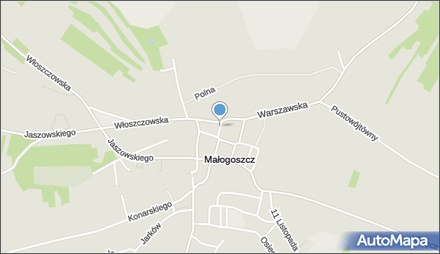 Małogoszcz, Piłsudskiego Józefa, marsz., mapa Małogoszcz