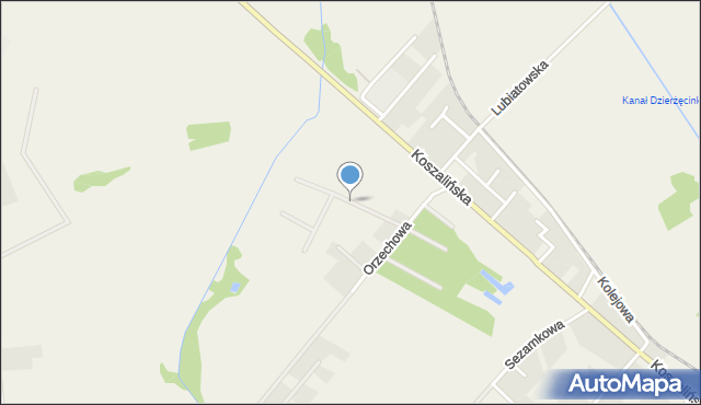 Manowo, Pistacjowa, mapa Manowo