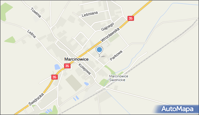 Marcinowice powiat świdnicki, Piekarska, mapa Marcinowice powiat świdnicki