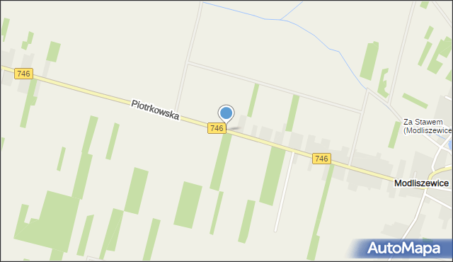 Modliszewice, Piotrkowska, mapa Modliszewice