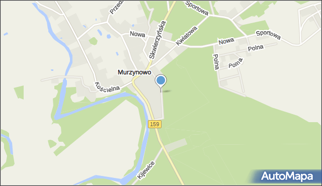 Murzynowo gmina Skwierzyna, Piaskowa, mapa Murzynowo gmina Skwierzyna