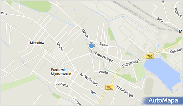 Myszków, Piłsudskiego Józefa, marsz., mapa Myszków