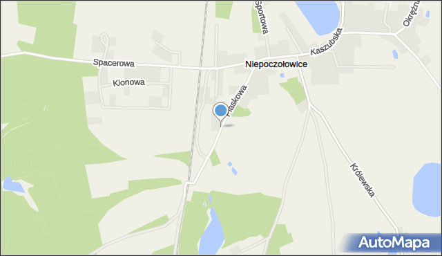 Niepoczołowice, Piaskowa, mapa Niepoczołowice