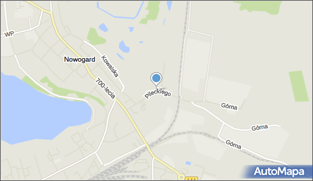 Nowogard, Pileckiego Witolda, rtm., mapa Nowogard