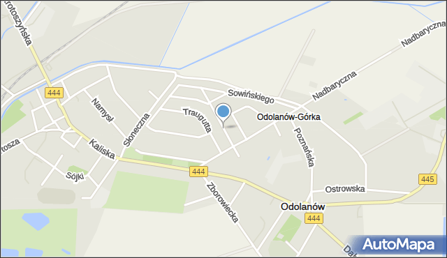 Odolanów powiat ostrowski, Piaskowa, mapa Odolanów powiat ostrowski