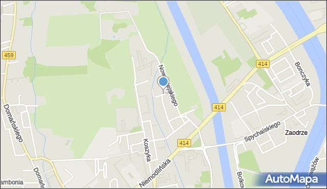 Opole, Piramowicza Grzegorza, mapa Opola