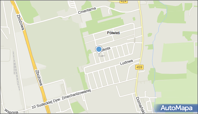 Opole, Piwarskiego Kazimierza, prof., mapa Opola