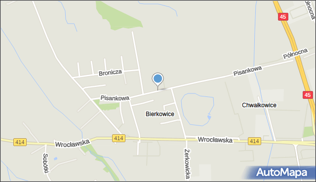 Opole, Pisankowa, mapa Opola