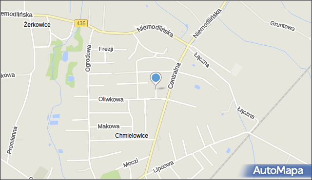 Opole, Pierwiosnków, mapa Opola