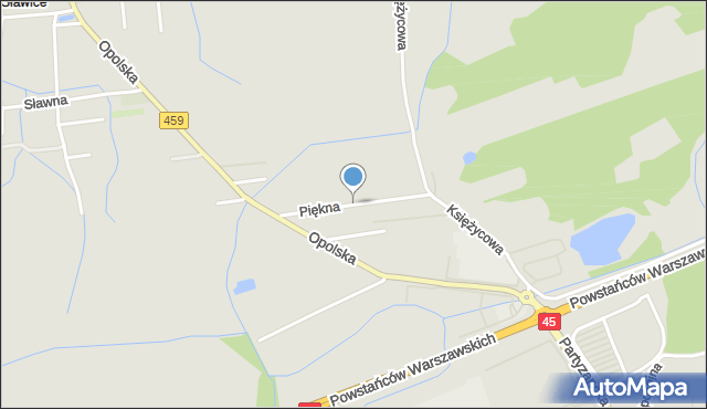 Opole, Piękna, mapa Opola