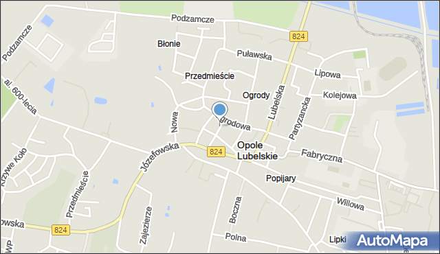 Opole Lubelskie, Piekarska, mapa Opole Lubelskie