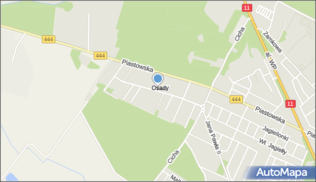 Ostrzeszów, Piłsudskiego Józefa, marsz., mapa Ostrzeszów