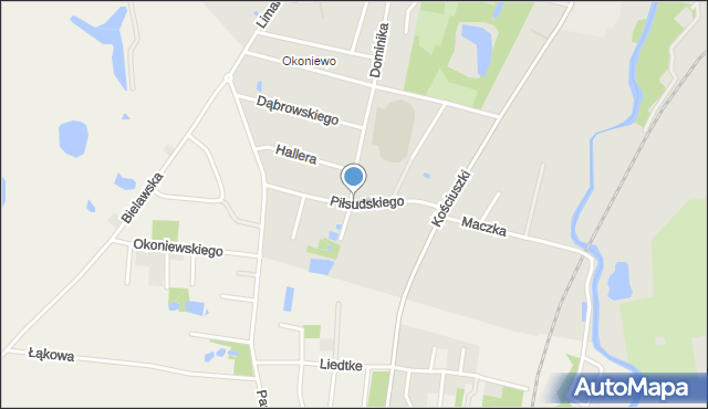 Pelplin, Piłsudskiego Józefa, marsz., mapa Pelplin