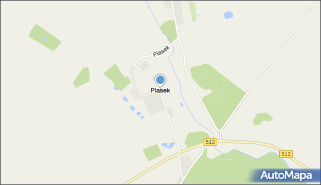 Piasek gmina Górowo Iławeckie, Piasek, mapa Piasek gmina Górowo Iławeckie