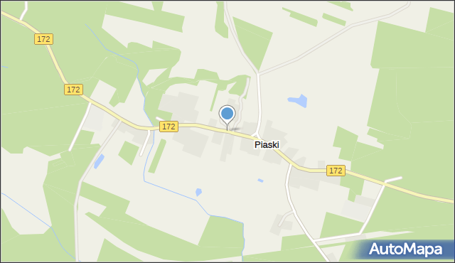 Piaski gmina Barwice, Piaski, mapa Piaski gmina Barwice