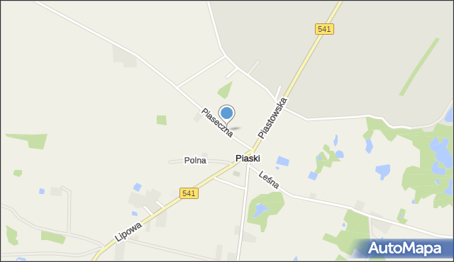 Piaski gmina Sierpc, Piaseczna, mapa Piaski gmina Sierpc