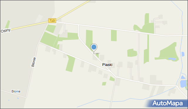 Piaski gmina Szadek, Piaski, mapa Piaski gmina Szadek