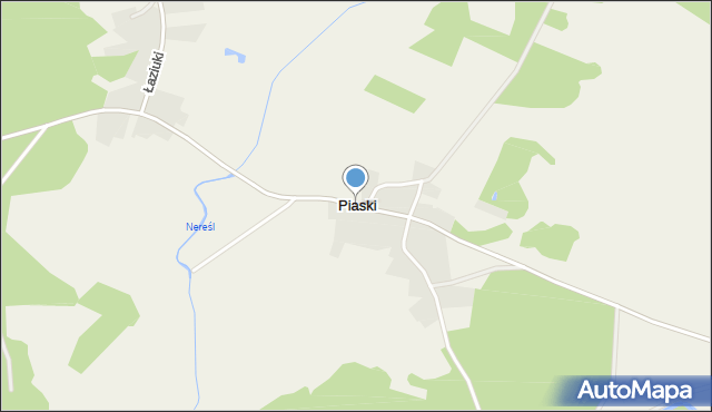 Piaski gmina Tykocin, Piaski, mapa Piaski gmina Tykocin