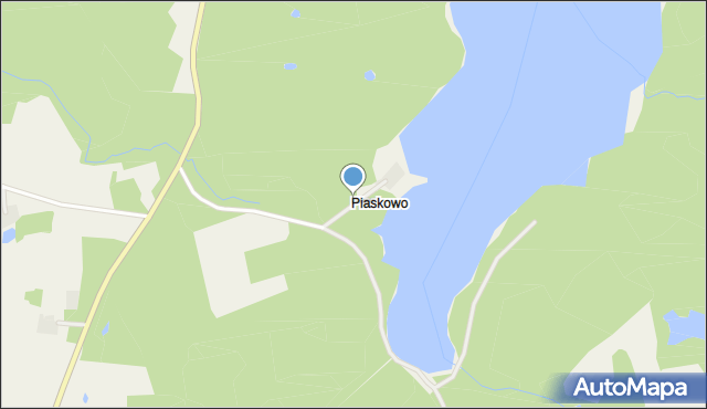 Piaskowo gmina Polanów, Piaskowo, mapa Piaskowo gmina Polanów