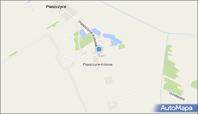 Piaszczyce, Piaszczyce-Kolonia, mapa Piaszczyce