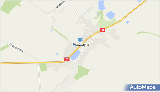 Piaszczyna, Piaszczyna, mapa Piaszczyna