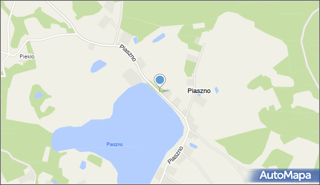 Piaszno gmina Tuchomie, Piaszno, mapa Piaszno gmina Tuchomie