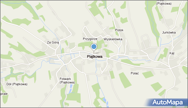 Piątkowa gmina Błażowa, Piątkowa, mapa Piątkowa gmina Błażowa