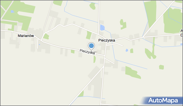Pieczyska gmina Chynów, Pieczyska, mapa Pieczyska gmina Chynów