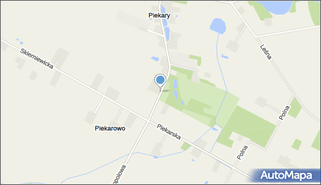 Piekarowo, Piekarska, mapa Piekarowo