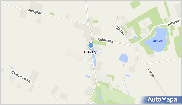 Piekary gmina Mszczonów, Piekarska, mapa Piekary gmina Mszczonów